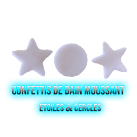 Confettis de bain moussant - Étoiles & Cercles