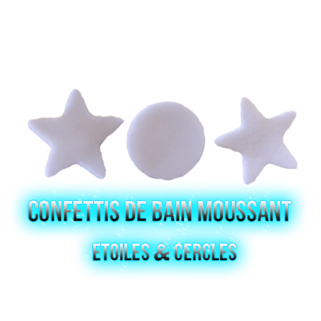✭ Confettis de bain moussant - Étoiles & Cercles ✭
