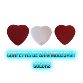 Confettis de bain moussant - Cœur Fraise
