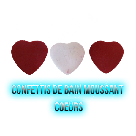 ✭ Confettis de bain moussant - Cœur Fraise ✭ 
