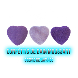 Confettis de bain moussant - Cœur Lavande