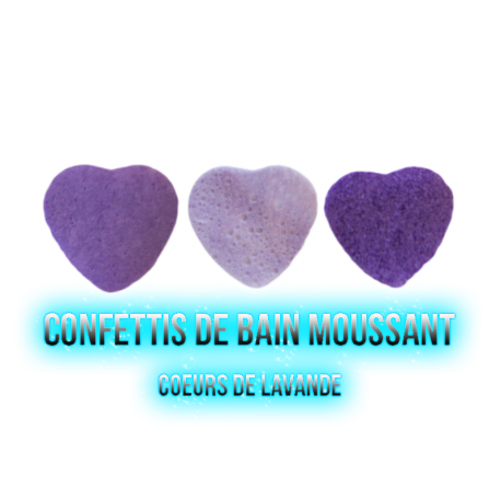 ✭ Confettis de bain moussant - Cœur Lavande ✭