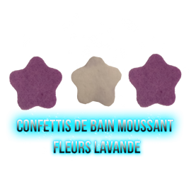 Confettis de bain moussant - Fleur Lavande