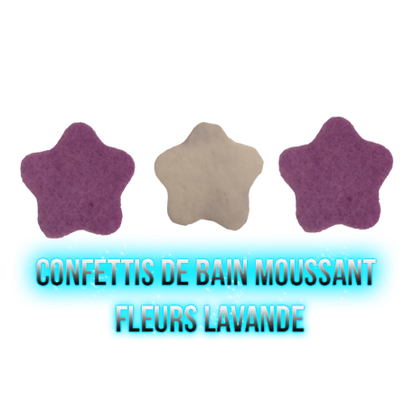 Confettis de bain moussant - Fleur Lavande 12g