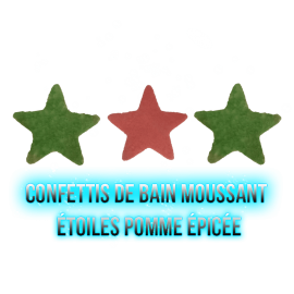 Confettis de bain moussant - Étoiles fragrance de pomme 12g