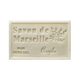 ✭ Savon de Marseille argile blanche 125g - Exfoliant doux gommage de la peau ✭