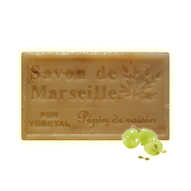 ✭ Savon de Marseille pépins de raisin 125g - Exfoliant doux gommage de la peau ✭