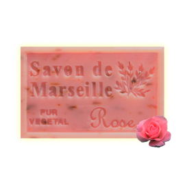 ✭ Savon de Marseille à la rose - Exfoliant doux gommage de la peau ✭