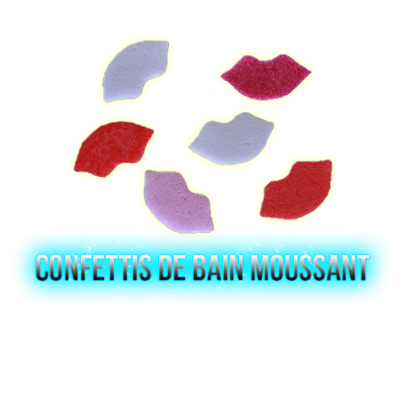 ✭ Confettis de bain moussant bouches - Boite de 12gr ✭