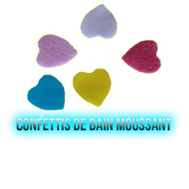 ✭ Confettis de bain moussant coeur - Boite de 12gr ✭