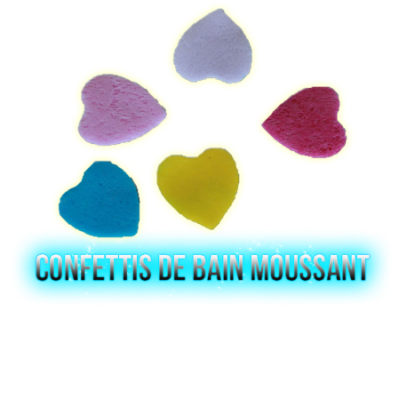✭ Confettis de bain moussant coeur - Boite de 12gr ✭